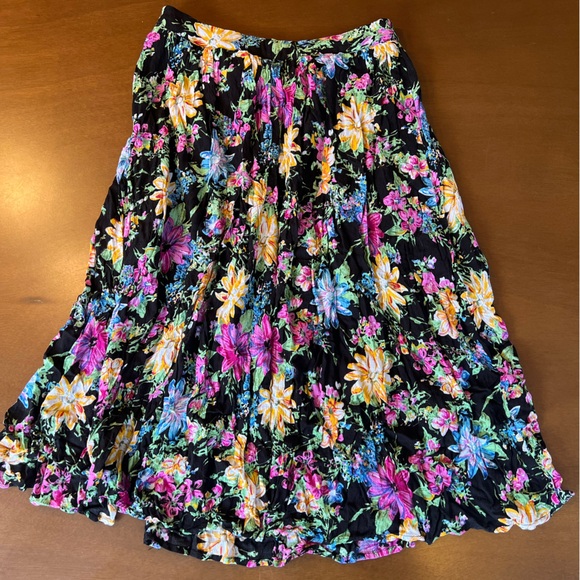 ☎️ Lush floral print flowy slit skirt midi knee length flowers floral festival - Picture 7 of 7